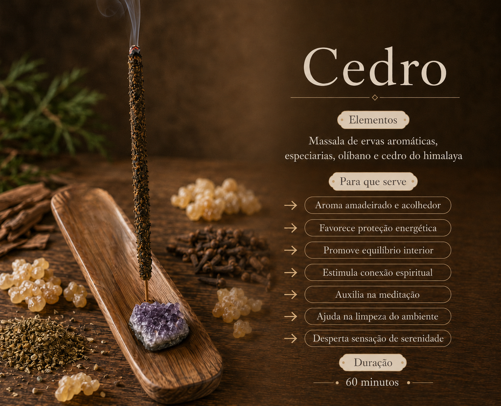 Incenso Cedro 100% natural