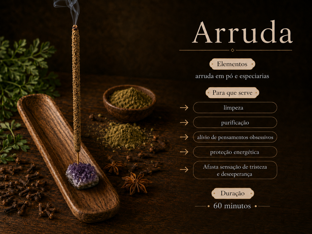 Incenso Arruda 100% natural