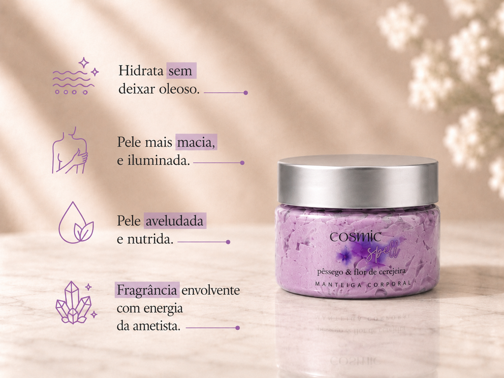 Kit Cosmic Spell - Esfoliante, Manteiga e Body Splash