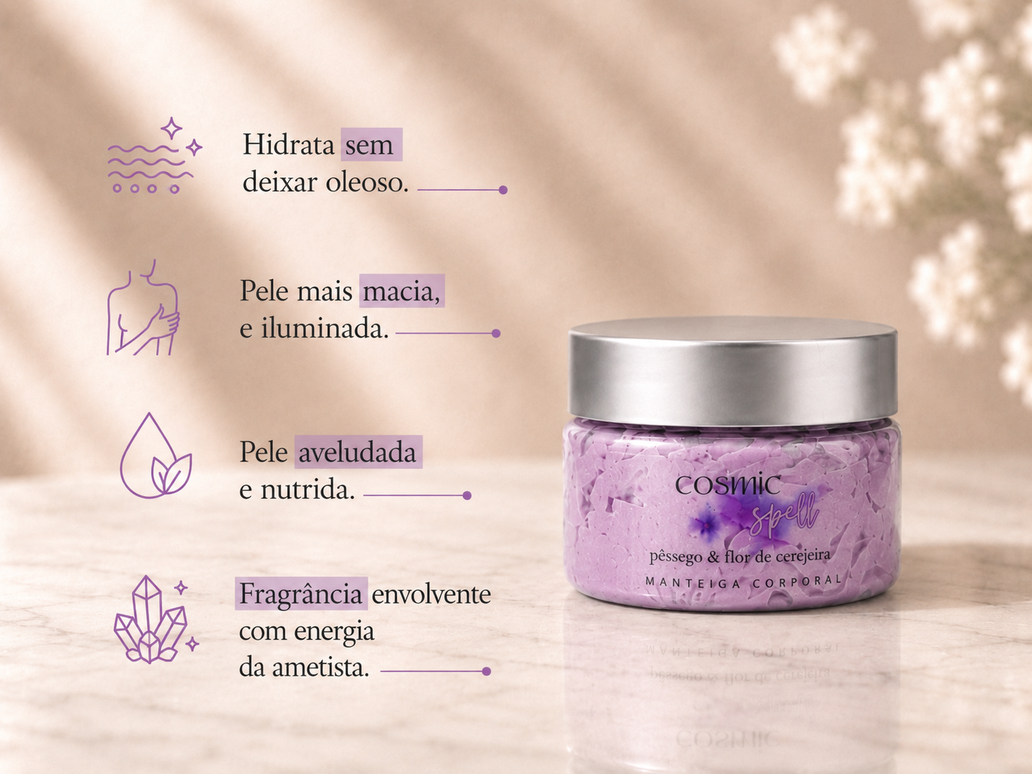 Kit Cosmic Spell - Esfoliante, Manteiga e Body Splash